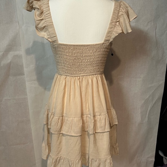 Vici Cream Tiered Mini Dress - Picture 6 of 8